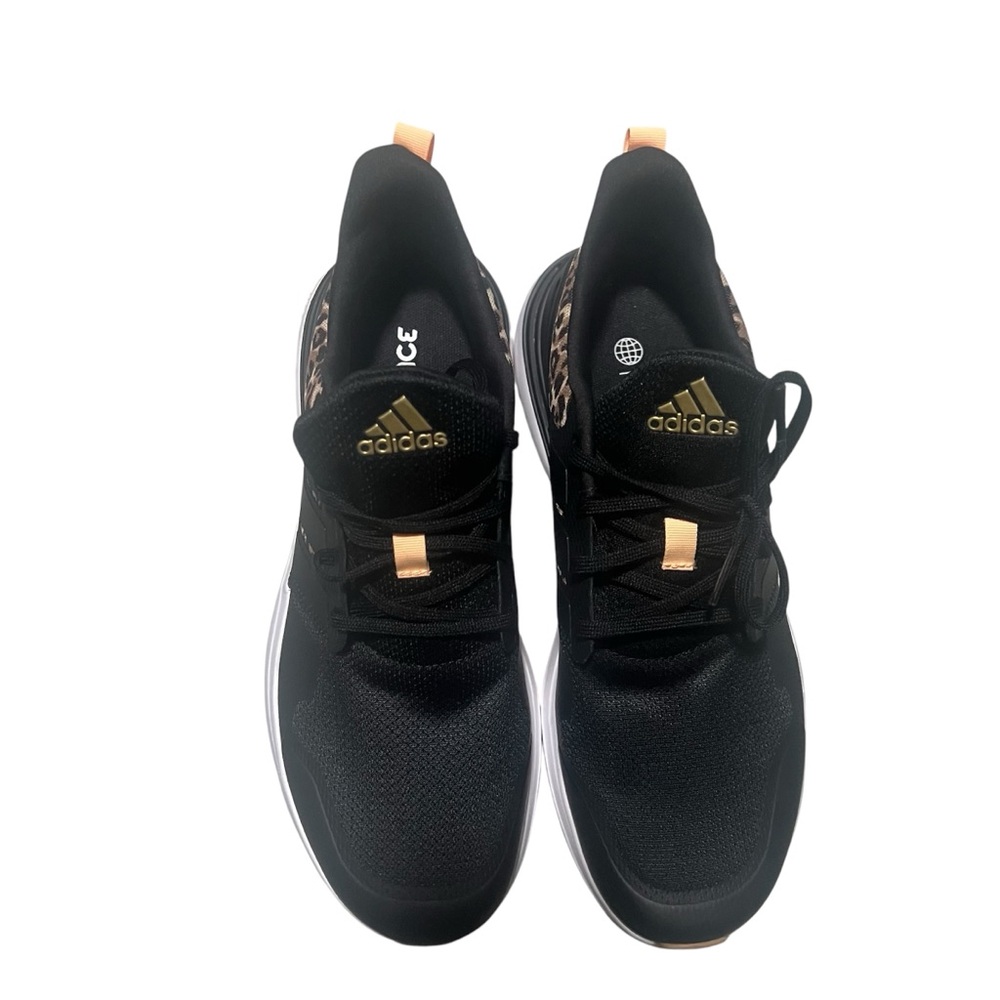 Adidas Black and Gold Sneakers with Knit Upper and Padded Tongue - Picture 2 of 3